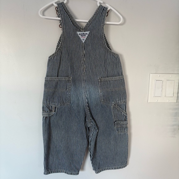Vintage OshKosh B’gosh Hickory Stripe Vestbak Overalls - 18 - Picture 4 of 11